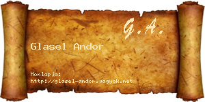 Glasel Andor névjegykártya
